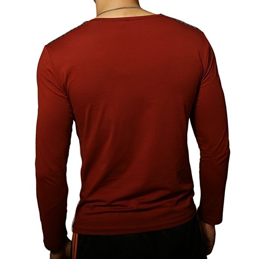 Mens Premium Fitted Long-Sleeve Crew Neck T-Shirt - Picture 4 of 4